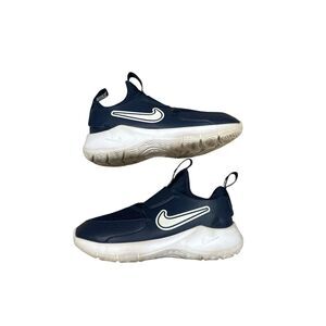 Nike Flex Runner 3 Slip-On Shoe Sneaker Midnight Blue/White Little Kids Size 13c
